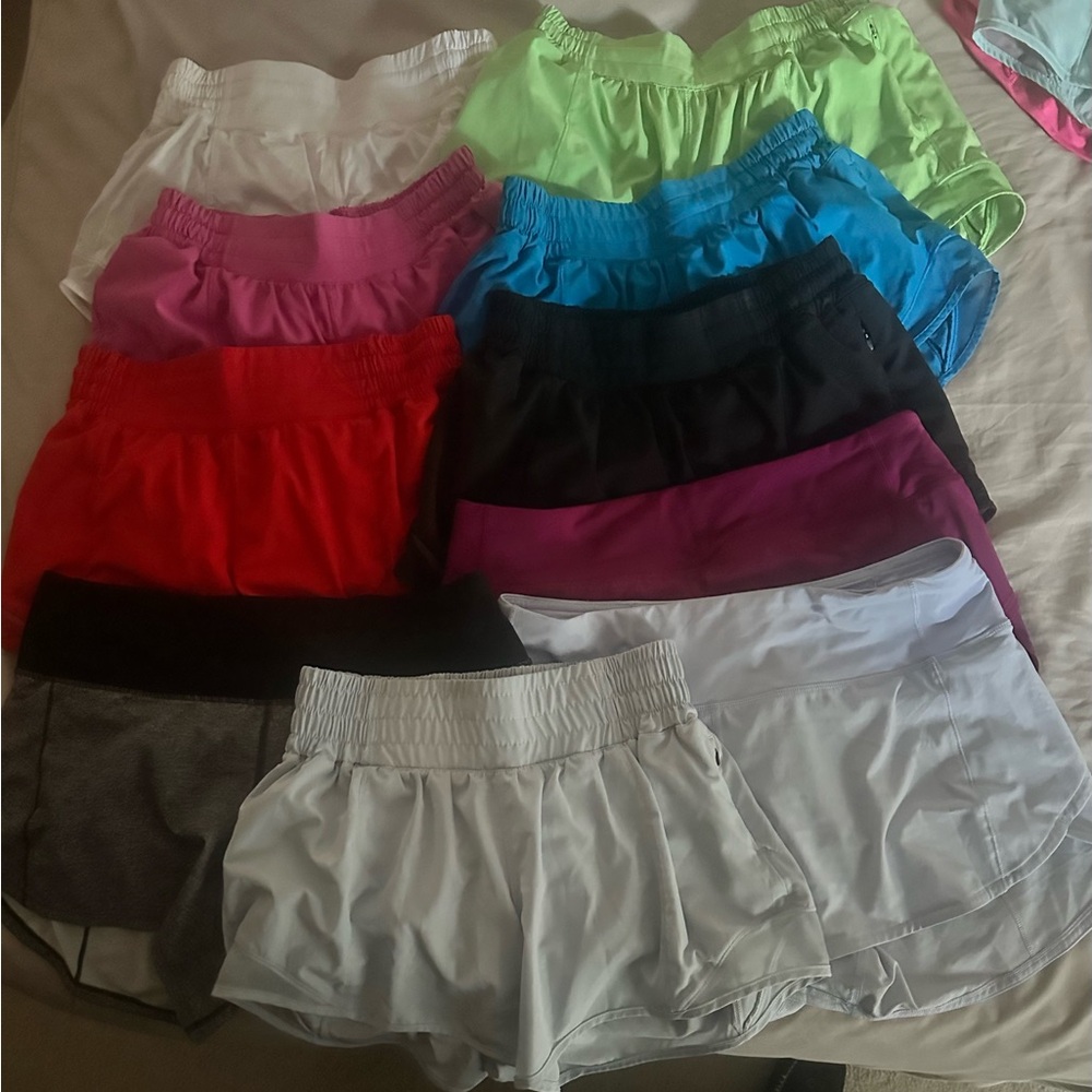 10 pairs lululemon Women's Athletic Shorts - Multi-Color Pack-  size 6